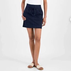 Navy blue cotton skirt